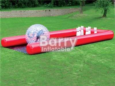 Customzied Giant Inflatable Bowling Game Sport Games Human Bowling Pins With Zorb Ball BY-IS-019